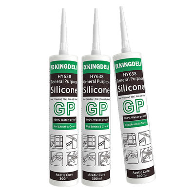 Flexibility RTV Acetic Glass Silicone Sealant Black For Bathroom Kitchen